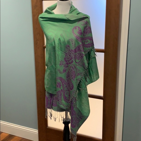 100% cashmere Pashmina scarf paisley - Picture 1 of 6